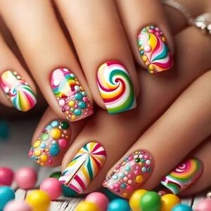 24 Pcs Happy Easter Nails BUY ONE GET ONE FREE